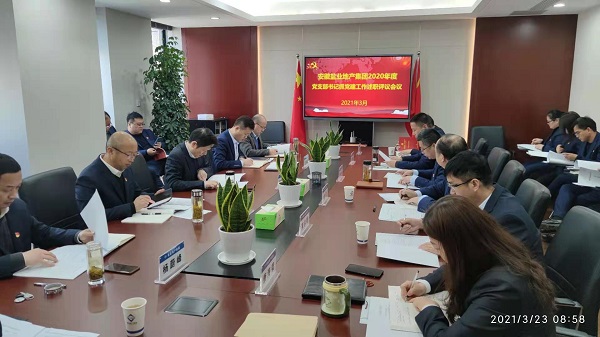 安徽鹽業地產集團公司黨委召開2020年度基層黨支部書記抓黨建工作述職評議會